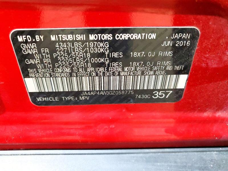 Продажа на аукционе авто 2016 Mitsubishi Outlander Sport, vin: JA4AP4AW3GZ058775, номер лота: 49141206