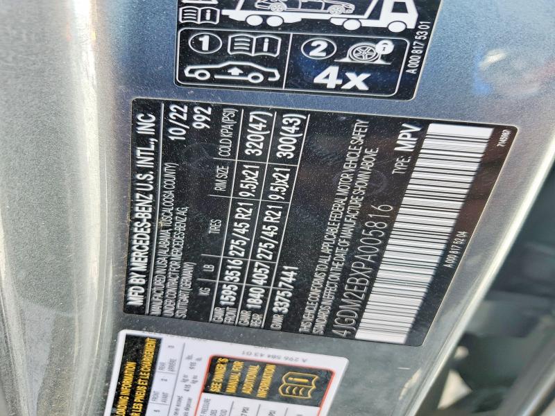Продажа на аукционе авто 2023 Mercedes-benz Eqs Suv, vin: 4JGDM2EBXPA005816, номер лота: 48654946