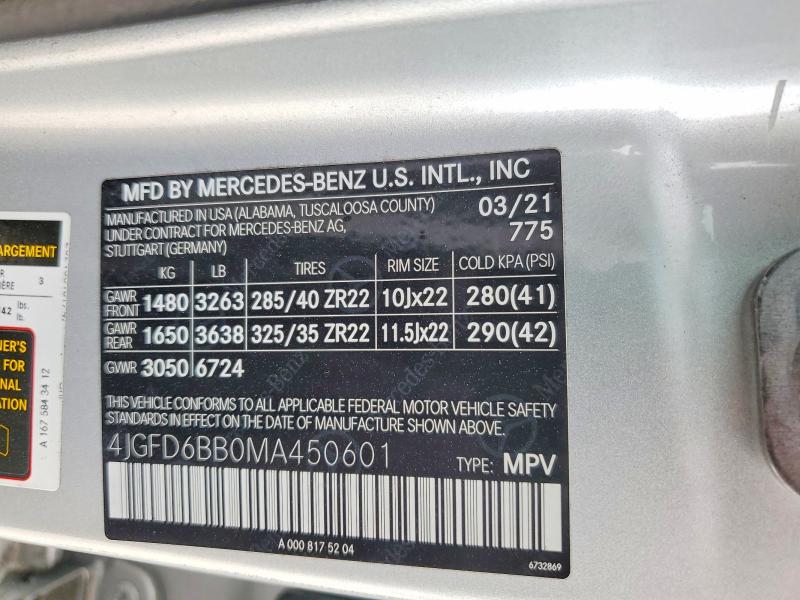 Продажа на аукционе авто 2021 Mercedes-benz Gle Coupe, vin: 4JGFD6BB0MA450601, номер лота: 51504676