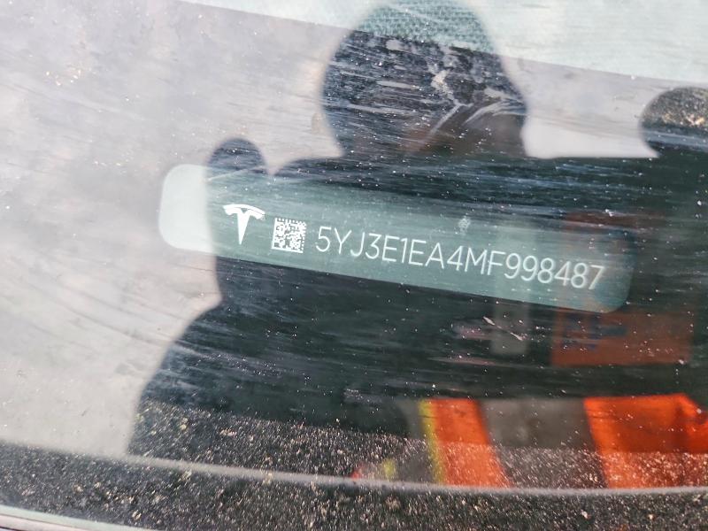 Aukcja sprzedaży 2021 Tesla Model 3, vin: 5YJ3E1EA4MF998487, numer aukcji: 48283086