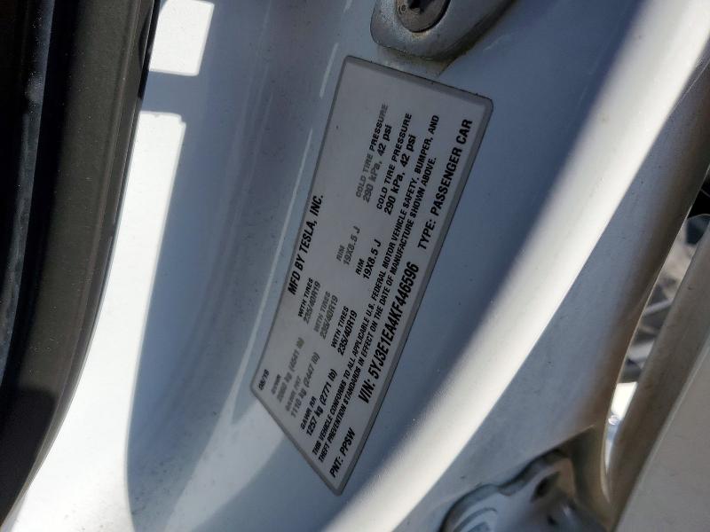 Продаж на аукціоні авто 2019 Tesla Model 3, vin: 5YJ3E1EA4KF446596, номер лоту: 50606136