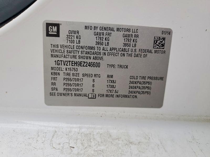 Продажа на аукционе авто 2014 Gmc Sierra, vin: 1GTV2TEH9EZ246600, номер лота: 48534546