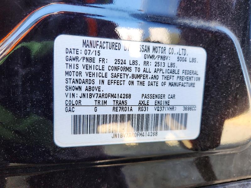 Продажа на аукционе авто 2015 Infiniti Q50, vin: JN1BV7AR0FM414268, номер лота: 48835316
