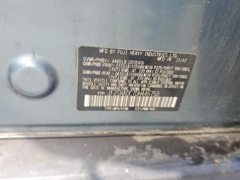 51109166 :رقم المزاد ، JF2SHADC7DH446750 vin ، 2013 Subaru Forester مزاد بيع