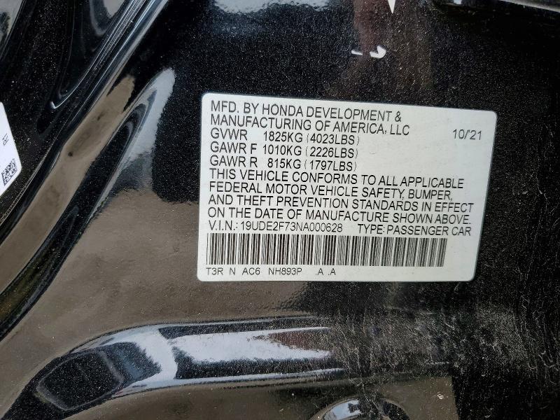 Продаж на аукціоні авто 2022 Acura Ilx, vin: 19UDE2F73NA000628, номер лоту: 50752796