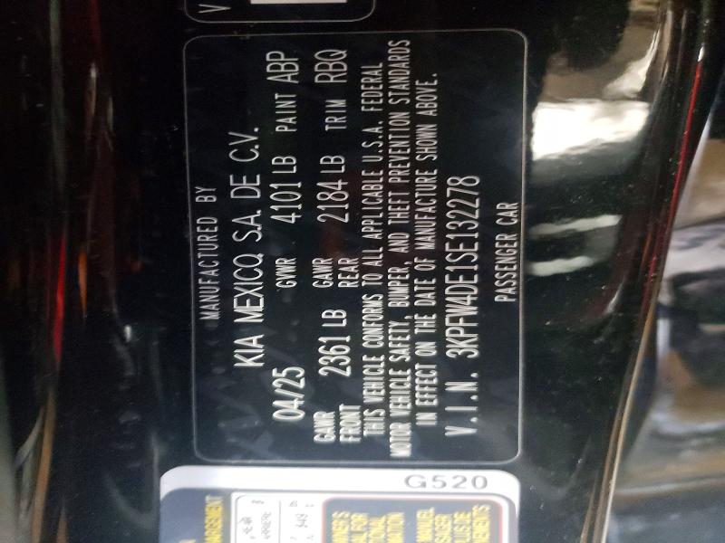 Aukcja sprzedaży 2025 Kia K4, vin: 3KPFW4DE1SE132278, numer aukcji: 51499586