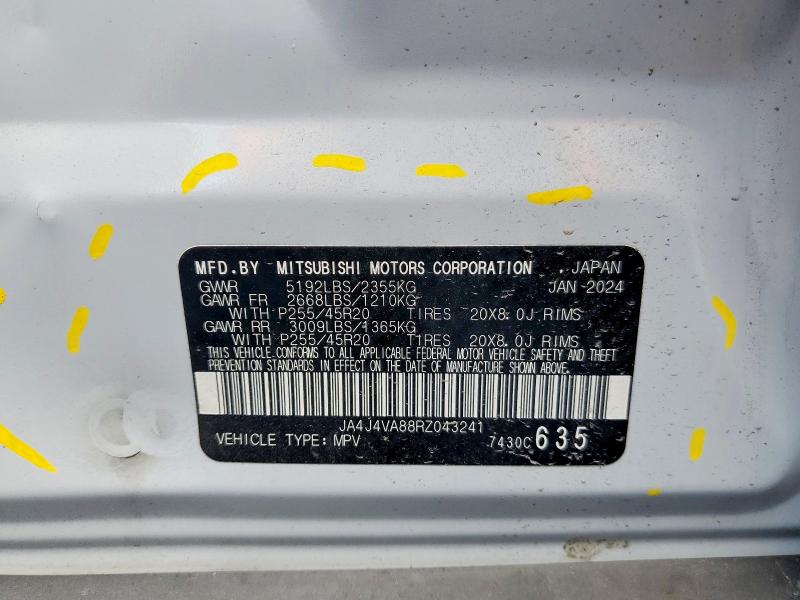 Продаж на аукціоні авто 2024 Mitsubishi Outlander, vin: JA4J4VA88RZ043241, номер лоту: 50332036