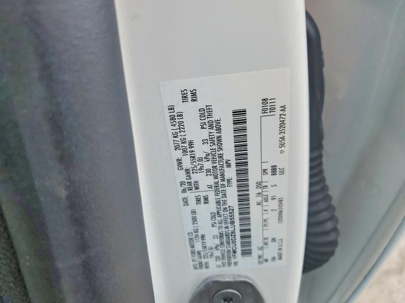 50840126 :رقم المزاد ، 1FMCU0DZ8LUB55527 vin ، 2020 Ford Escape مزاد بيع