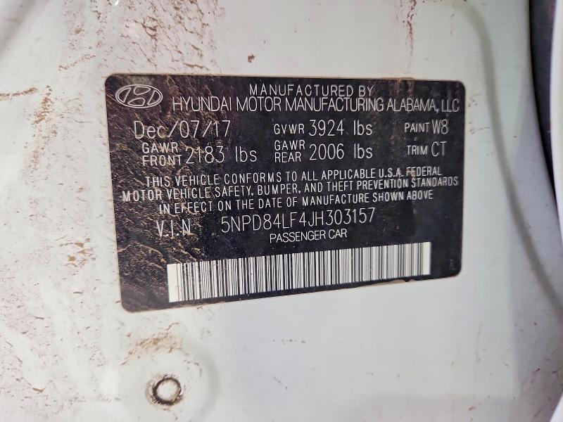Продаж на аукціоні авто 2018 Hyundai Elantra, vin: 5NPD84LF4JH303157, номер лоту: 51968426