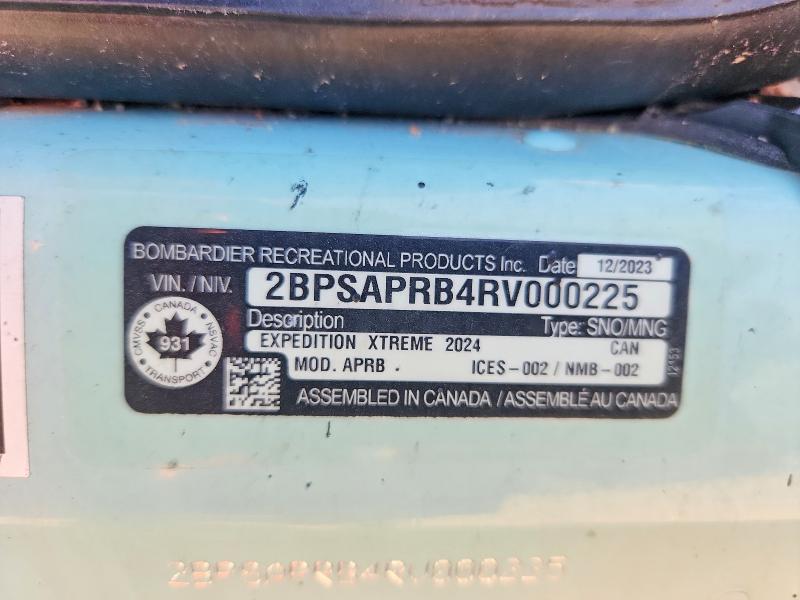 Aukcja sprzedaży 2024 Ski-doo Snowmobile, vin: 2BPSAPRB4RV000225, numer aukcji: 51467536