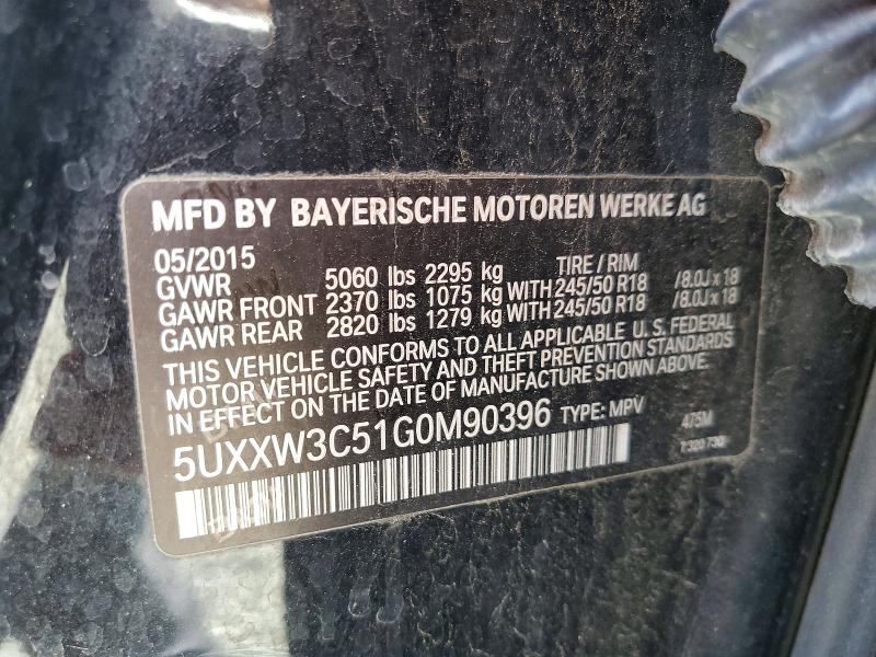50065516 :رقم المزاد ، 5UXXW3C51G0M90396 vin ، 2016 Bmw X4 مزاد بيع