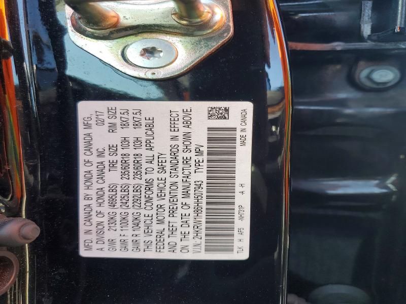 Aukcja sprzedaży 2017 Honda Cr-v, vin: 2HKRW1H86HH507943, numer aukcji: 50196076