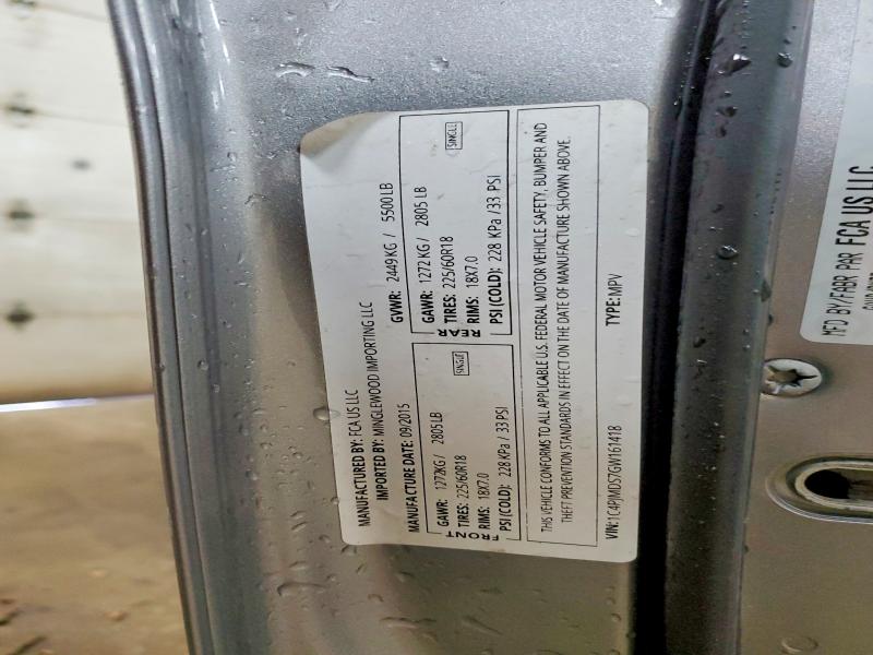Продаж на аукціоні авто 2016 Jeep Cherokee, vin: 1C4PJMDS7GW161418, номер лоту: 47586266