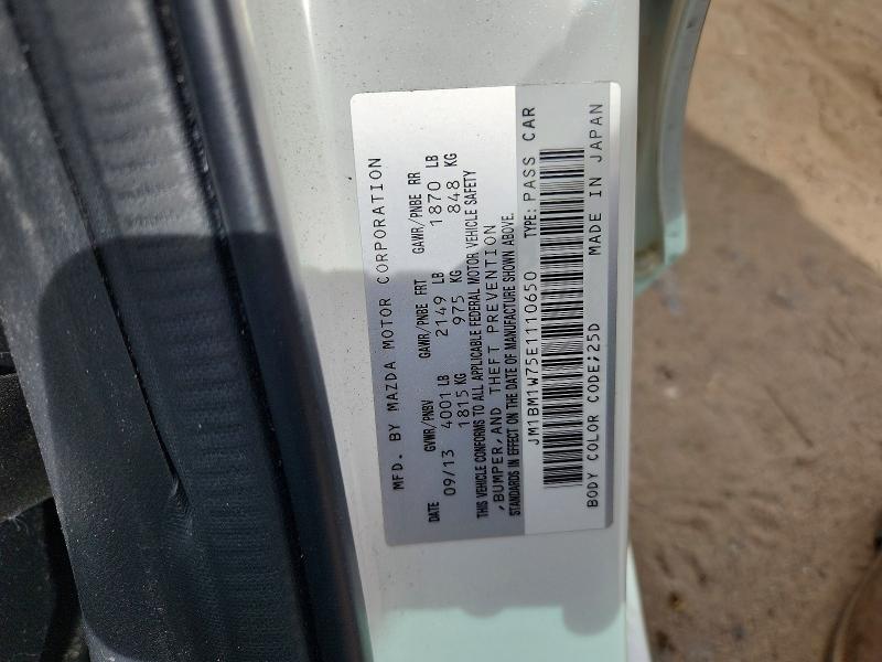 Aukcja sprzedaży 2014 Mazda 3, vin: JM1BM1W75E1110650, numer aukcji: 49773246
