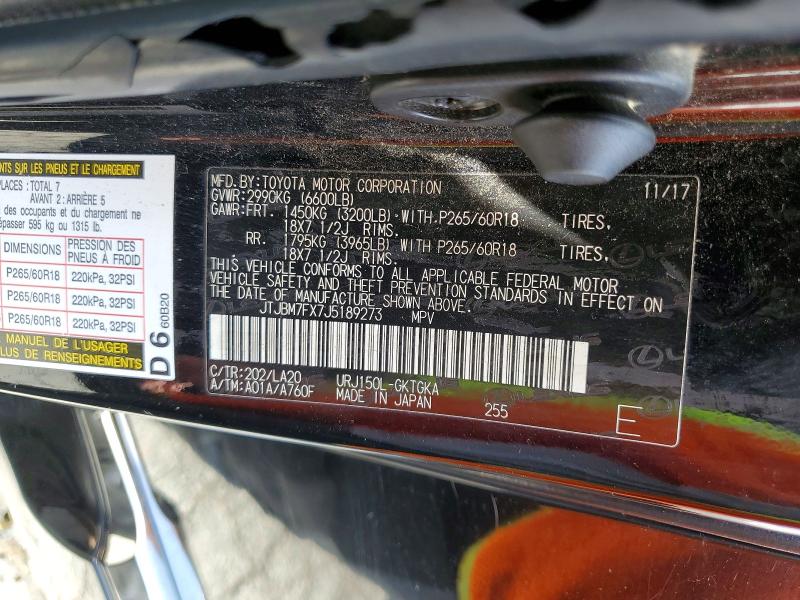 Продажа на аукционе авто 2018 Lexus Gx 460, vin: JTJBM7FX7J5189273, номер лота: 48302166