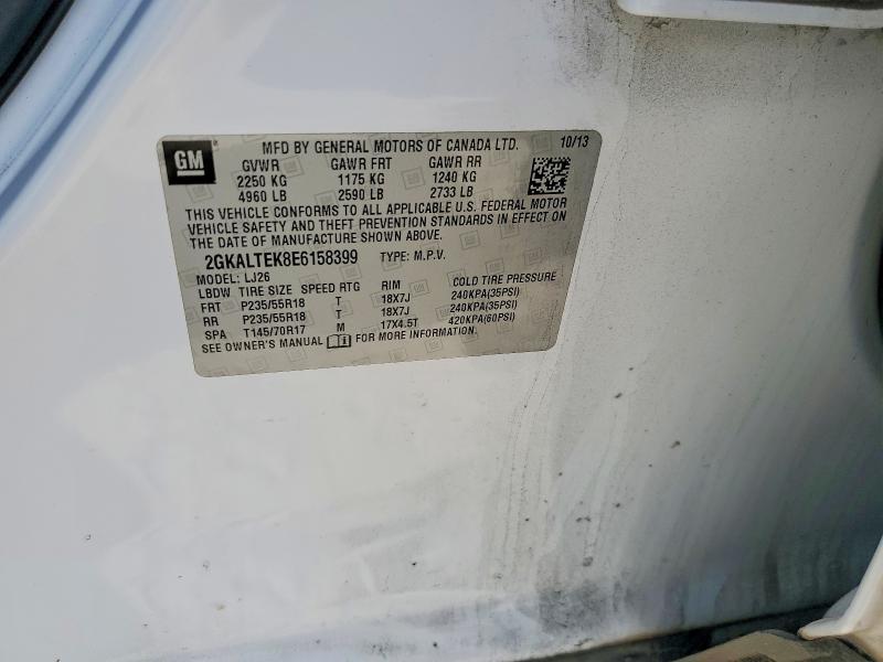 Продажа на аукционе авто 2014 Gmc Terrain, vin: 2GKALTEK8E6158399, номер лота: 48431316