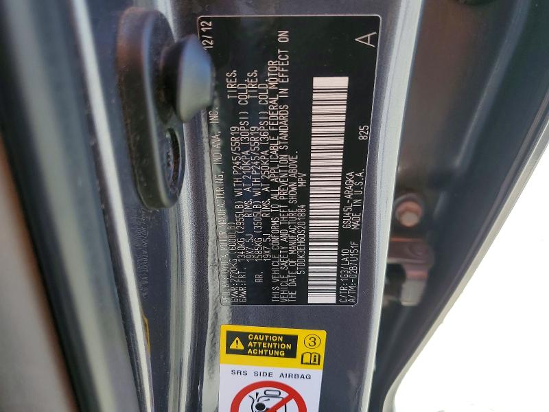 Продаж на аукціоні авто 2013 Toyota Highlander, vin: 5TDDK3EH6DS201884, номер лоту: 52090006