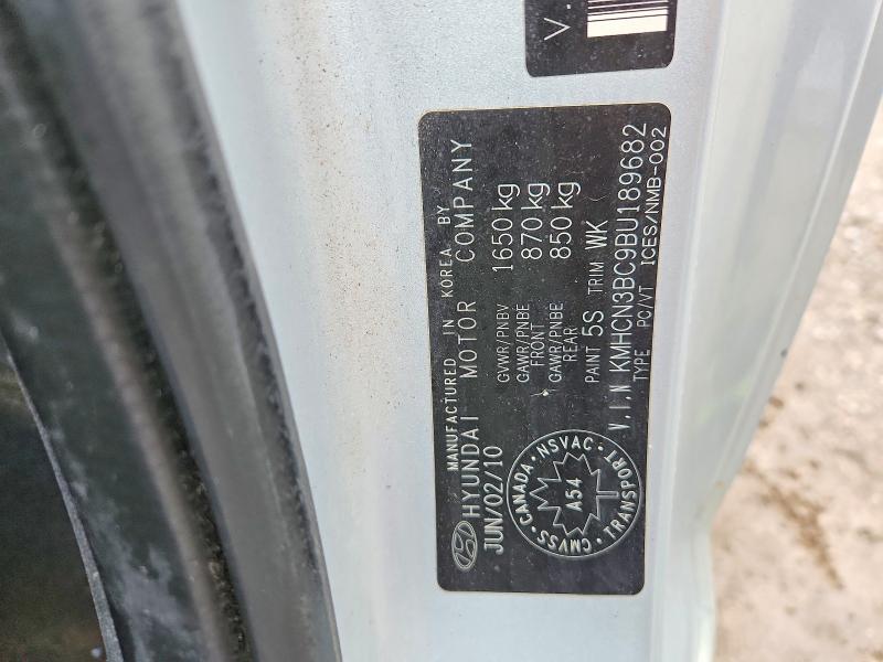 50142246 :رقم المزاد ، KMHCN3BC9BU189682 vin ، 2011 Hyundai Accent مزاد بيع
