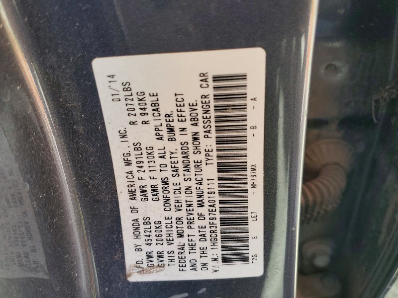 Aukcja sprzedaży 2014 Honda Accord, vin: 1HGCR3F97EA019111, numer aukcji: 50370936