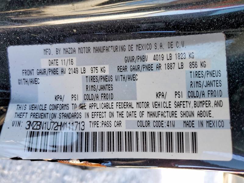 Продажа на аукционе авто 2017 Mazda 3, vin: 3MZBN1U72HM111713, номер лота: 49317416