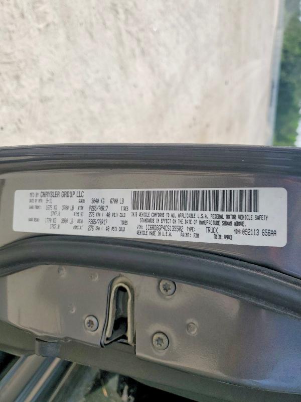 50794496 :رقم المزاد ، 1C6RD6GP4CS135502 vin ، 2012 Dodge Ram 1500 مزاد بيع
