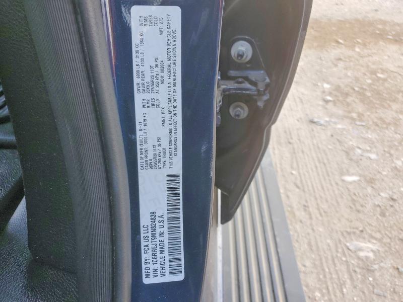47238396 :رقم المزاد ، 1C6RREJT9MN824839 vin ، 2021 Ram 1500 مزاد بيع