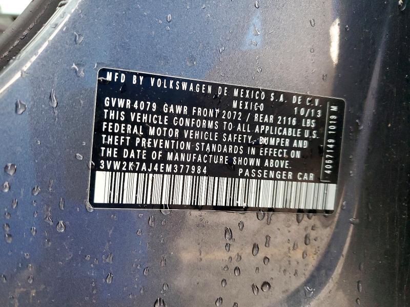 50268686 :رقم المزاد ، 3VW2K7AJ4EM377984 vin ، 2014 Volkswagen Jetta مزاد بيع