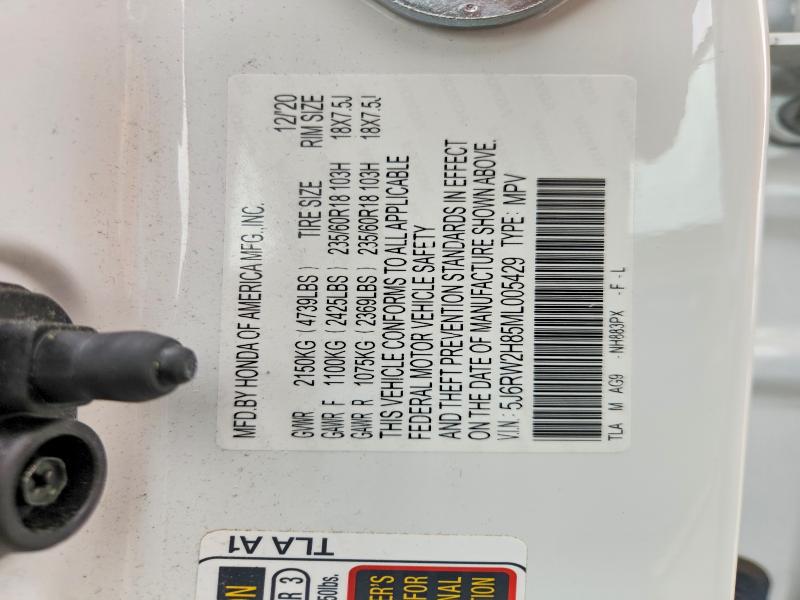 Продаж на аукціоні авто 2021 Honda Cr-v, vin: 5J6RW2H85ML005429, номер лоту: 50366286