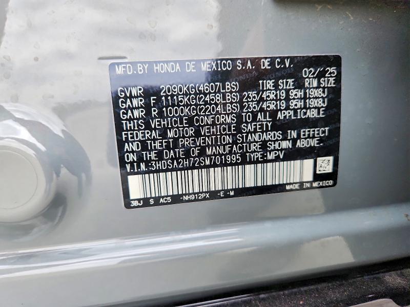 Aukcja sprzedaży 2025 Acura Adx, vin: 3HDSA2H72SM701995, numer aukcji: 51381166