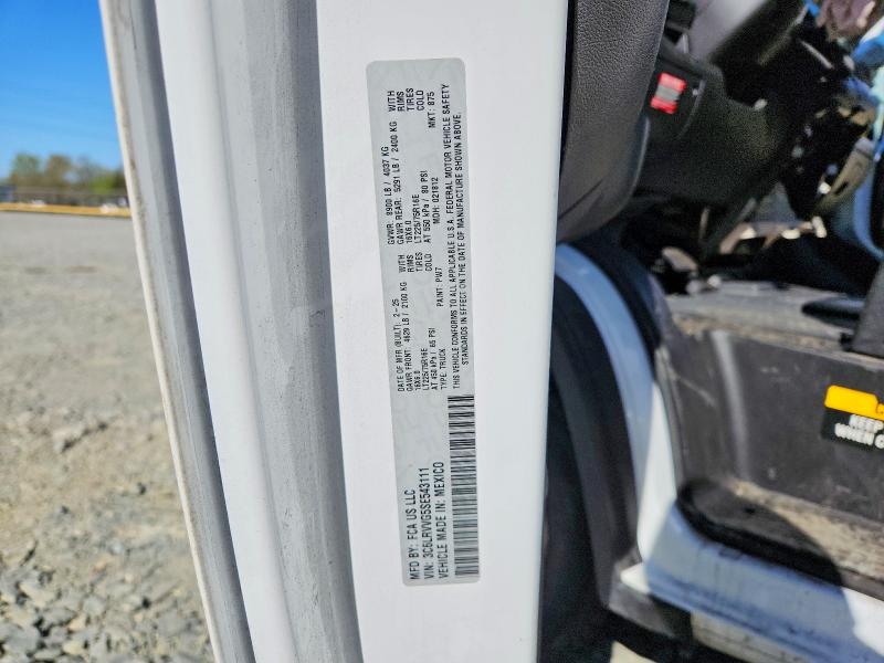 52182096 :رقم المزاد ، 3C6LRVVG5SE543111 vin ، 2025 Ram Promaster 2500 مزاد بيع