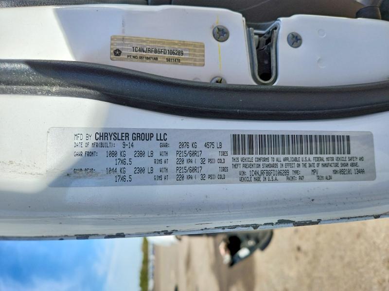 Продажа на аукционе авто 2015 Jeep Patriot, vin: 1C4NJRFB6FD106289, номер лота: 51275776