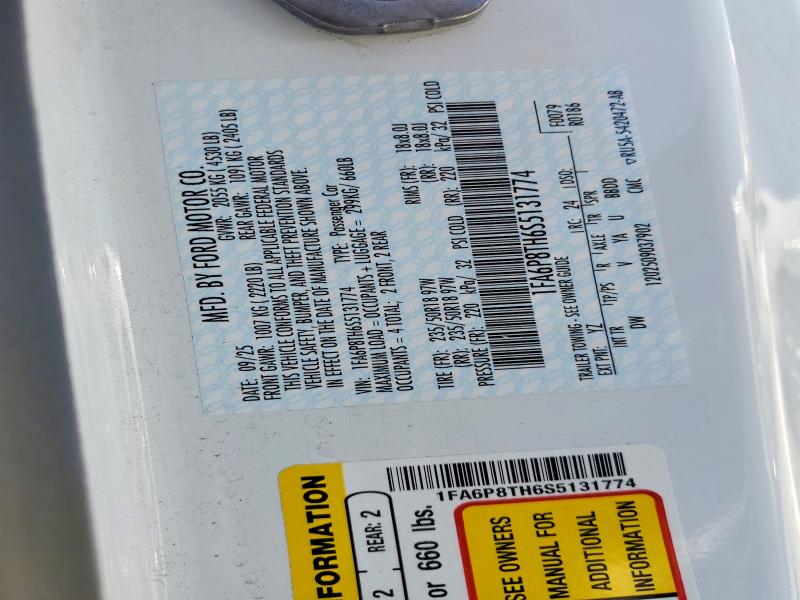 Продажа на аукционе авто 2025 Ford Mustang, vin: 1FA6P8TH6S5131774, номер лота: 51658026