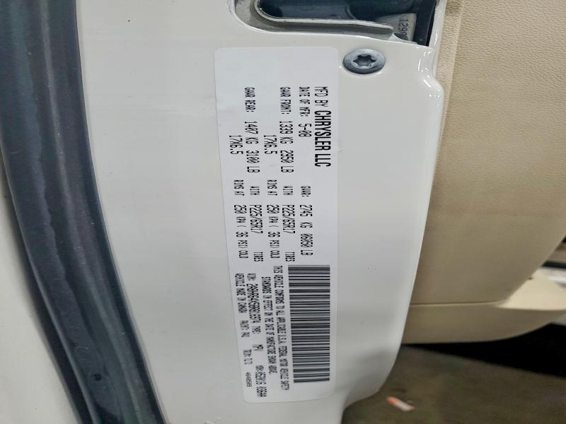 2008 Chrysler Town & Country მანქანა იყიდება აუქციონზე, vin: 2A8HR64X58R816974, აუქციონის ნომერი: 48861806