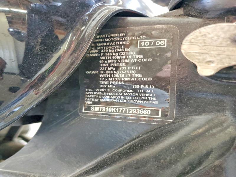 Продажа на аукционе авто 2007 Triumph Motorcycle T100, vin: SMT910K177T293660, номер лота: 49490976