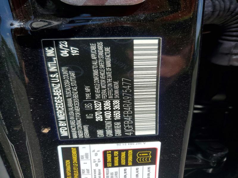 Aukcja sprzedaży 2024 Mercedes-benz Gle, vin: 4JGFB4FB4RA975477, numer aukcji: 50887826