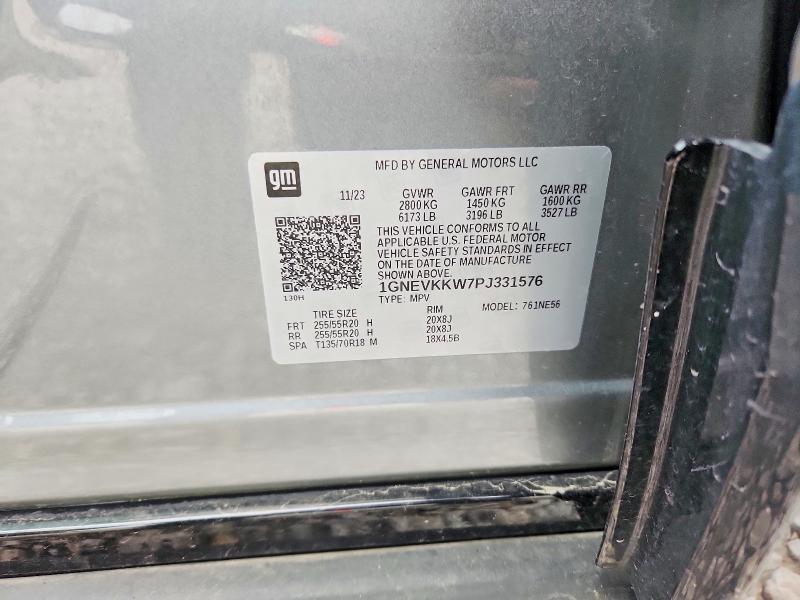 51114816 :رقم المزاد ، 1GNEVKKW7PJ331576 vin ، 2023 Chevrolet Traverse مزاد بيع