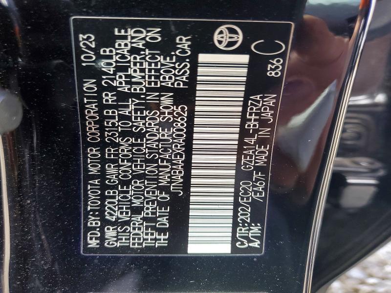 Продаж на аукціоні авто 2024 Toyota Gr Corolla, vin: JTNABAAEXRA008625, номер лоту: 50433766