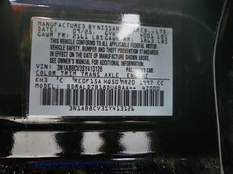 Продажа на аукционе авто 2025 Nissan Sentra, vin: 3N1AB8CV3SY413126, номер лота: 50185526