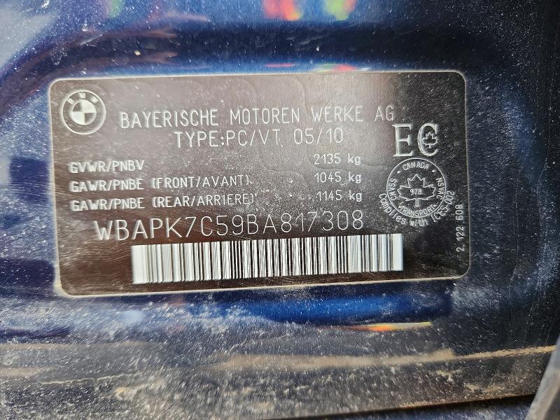 2011 Bmw 328 მანქანა იყიდება აუქციონზე, vin: WBAPK7C59BA817308, აუქციონის ნომერი: 48329896