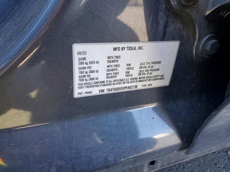 Продаж на аукціоні авто 2023 Tesla Model Y, vin: 7SAYGDEE5PF862736, номер лоту: 48984036