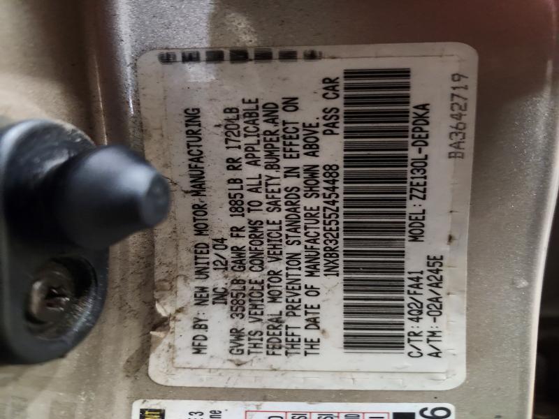 51494366 :رقم المزاد ، 1NXBR32E55Z454488 vin ، 2005 Toyota Corolla مزاد بيع