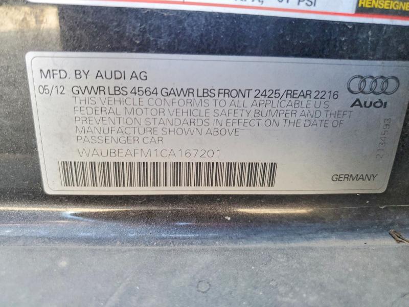 Продажа на аукционе авто 2012 Audi A3, vin: WAUBEAFM1CA167201, номер лота: 50676746