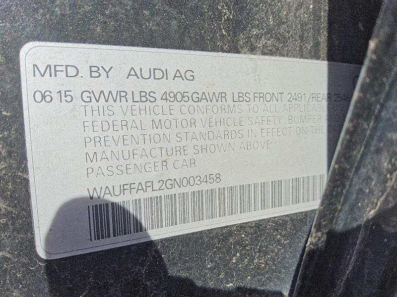 Aukcja sprzedaży 2016 Audi A4, vin: WAUFFAFL2GN003458, numer aukcji: 51430916