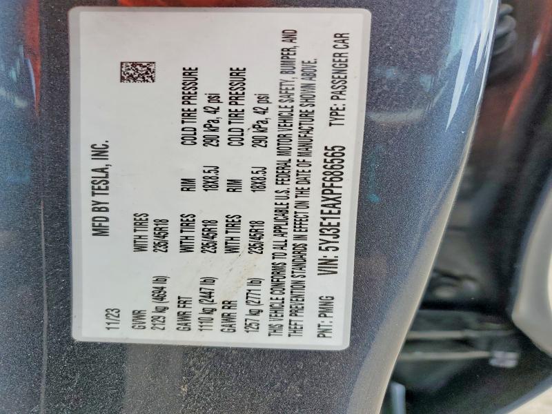 Aukcja sprzedaży 2023 Tesla Model 3, vin: 5YJ3E1EAXPF686565, numer aukcji: 50313376