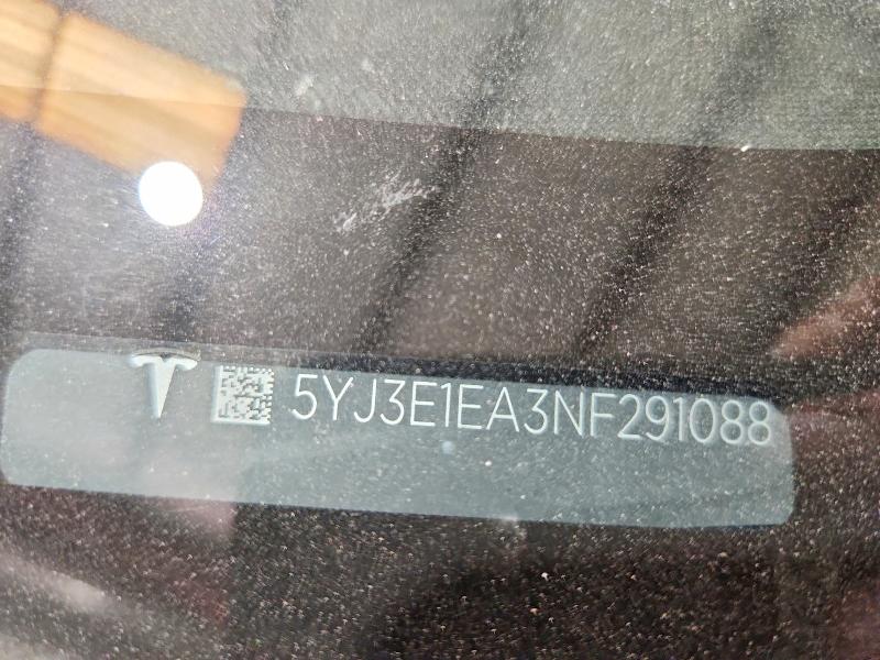 Aukcja sprzedaży 2022 Tesla Model 3, vin: 5YJ3E1EA3NF291088, numer aukcji: 50808646