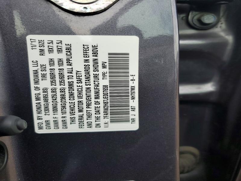 Продажа на аукционе авто 2018 Honda Cr-v, vin: 7FARW2H87JE007658, номер лота: 51315536