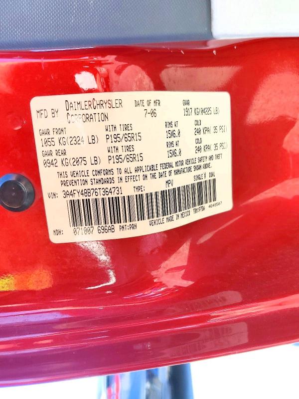 2006 Chrysler Pt Cruiser მანქანა იყიდება აუქციონზე, vin: 3A4FY48B76T364731, აუქციონის ნომერი: 47993686
