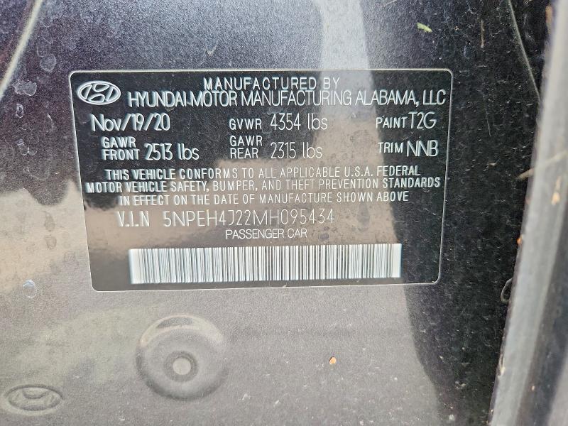 Продаж на аукціоні авто 2021 Hyundai Sonata, vin: 5NPEH4J22MH095434, номер лоту: 50930556