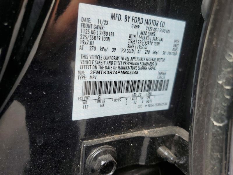 Auction sale of the 2023 Ford Mustang Mach-e, vin: 3FMTK3R74PMB03448, lot number: 49493746