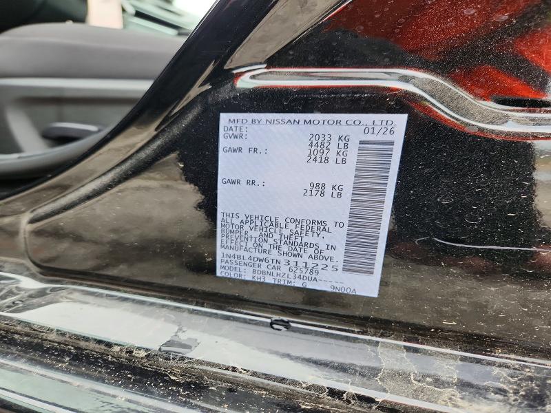51366586 :رقم المزاد ، 1N4BL4DW6TN311225 vin ، 2026 Nissan Altima مزاد بيع